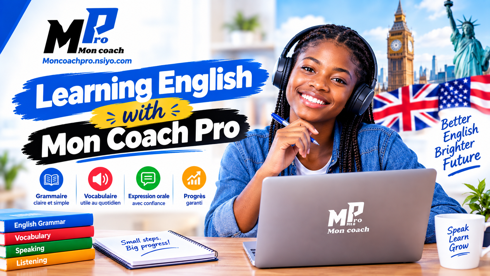 Learning English with Mon Coach Pro