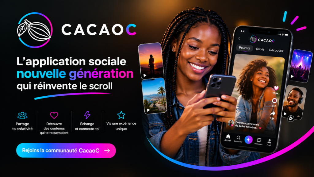 CacaoC innove en réunissant vidéo, live et shopping dans une seule appli sociale. Découvrez ce concept nouvelle génération qui redéfinit l'expérience mobile.