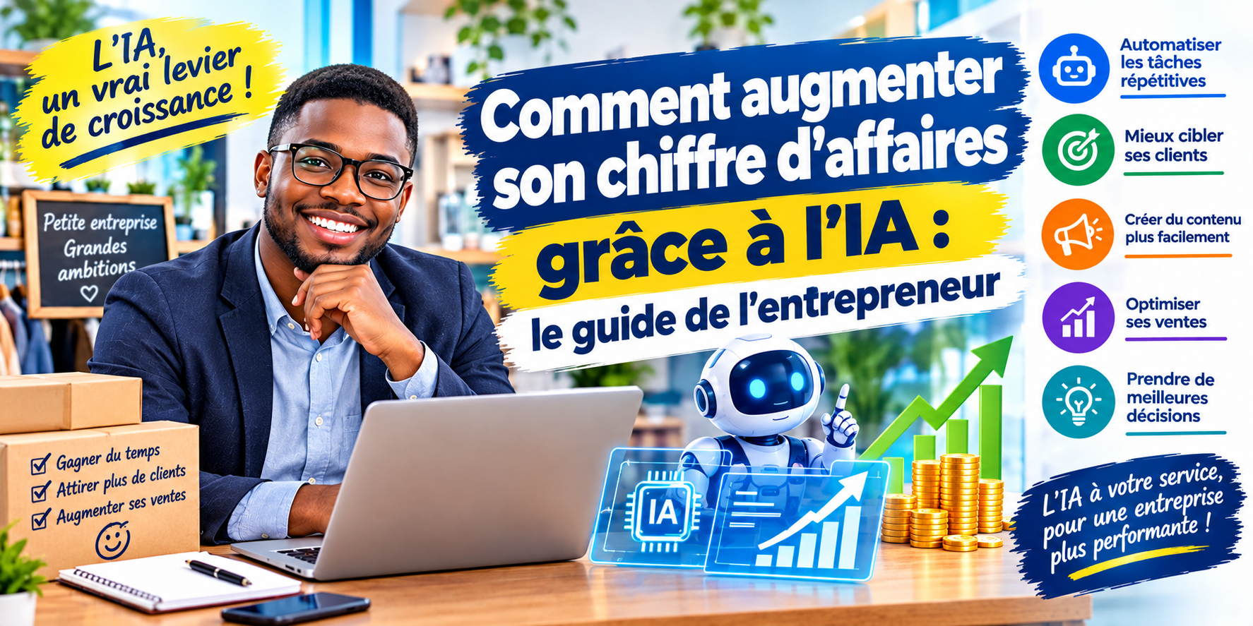  Augmenter son chiffre d&rsquo;affaires grâce à l&rsquo;IA : le guide de l&rsquo;entrepreneur en 2026