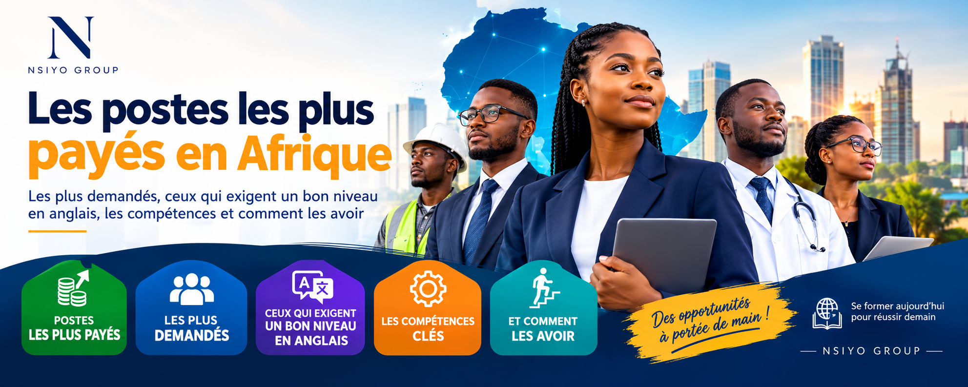 Métiers les mieux payés en Afrique : les postes qui recrutent, ceux qui exigent l&rsquo;anglais et comment les décrocher