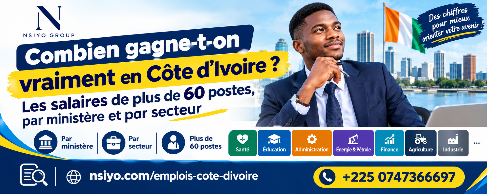 Combien gagne-t-on vraiment en Côte d&rsquo;Ivoire ? Les salaires de plus de 60 postes, par ministère et par secteur